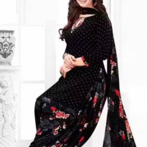 Ladies Suit Trendy Multicolor Micro Printed Suit Polyster/Crepe fabric