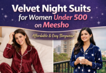 Velvet Night Suit for Women Under 500 on Meesho Velvet Night Suit for Women Under 500 on Meesho